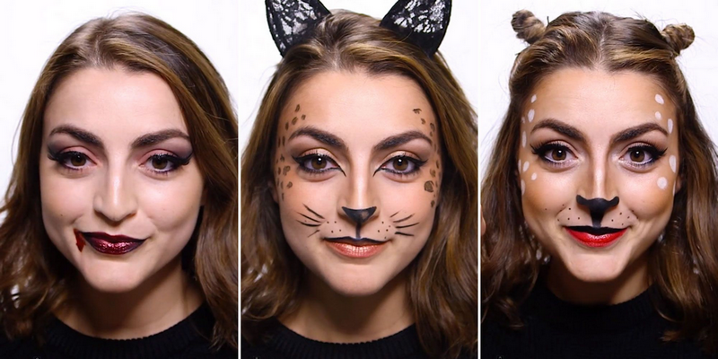 Quick and simple Halloween makeup for cat costume